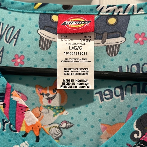 Happy Camper Dickies Scrub Top - Picture 2 of 4